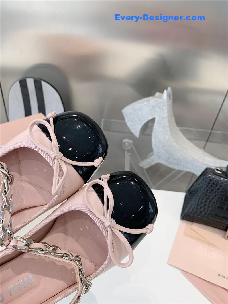 M1um1u new stiletto with thick heel mary jane