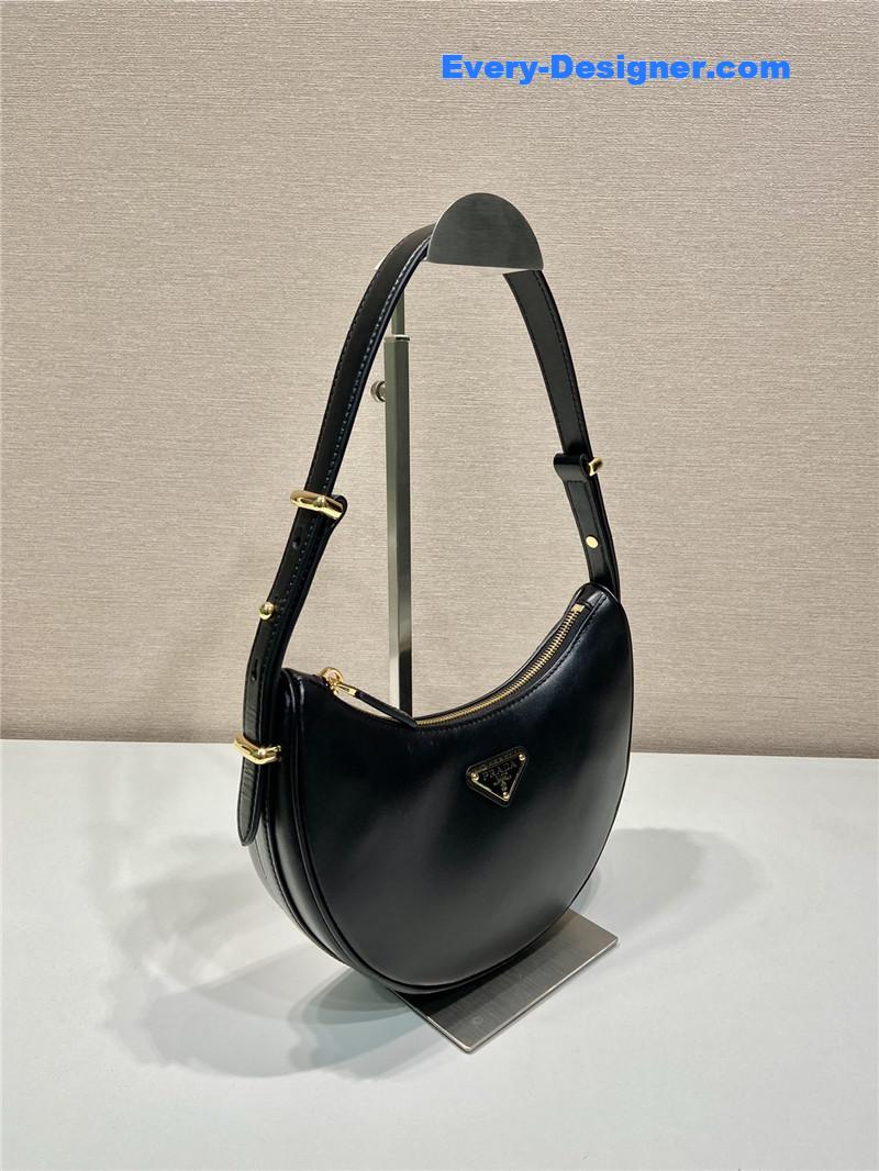 Pra*a moon leather shoulder bag