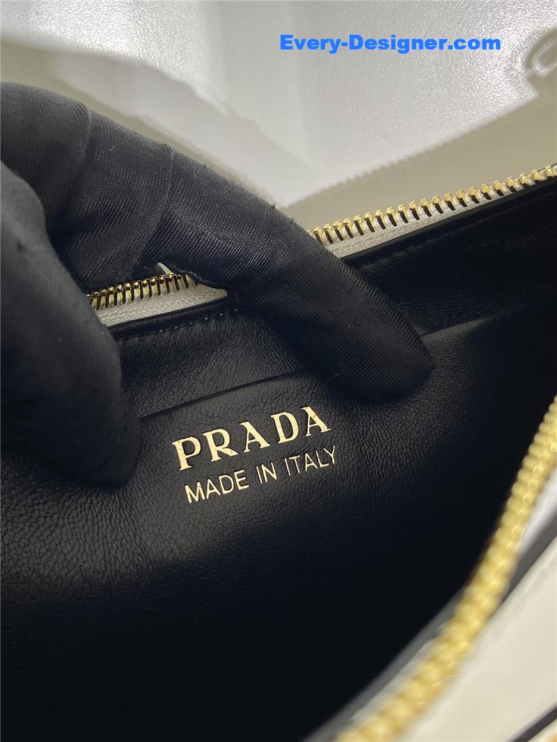 Pra*a moon leather shoulder bag