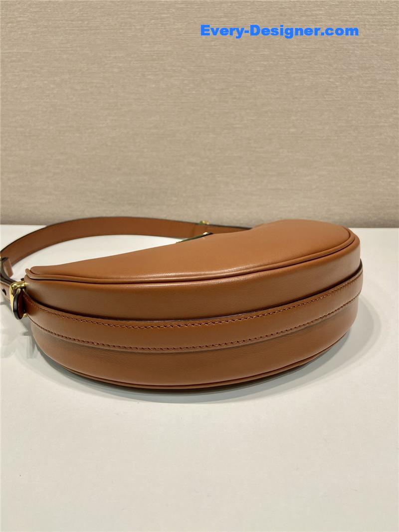 Pra*a moon leather shoulder bag