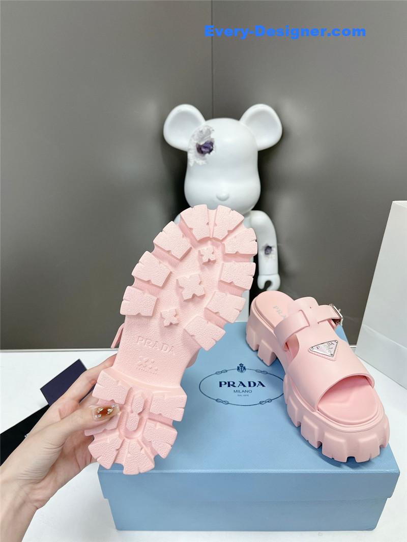 Pra*a zigzag roman braid platform rubber sandals