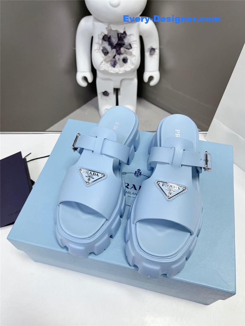 Pra*a zigzag roman braid platform rubber sandals