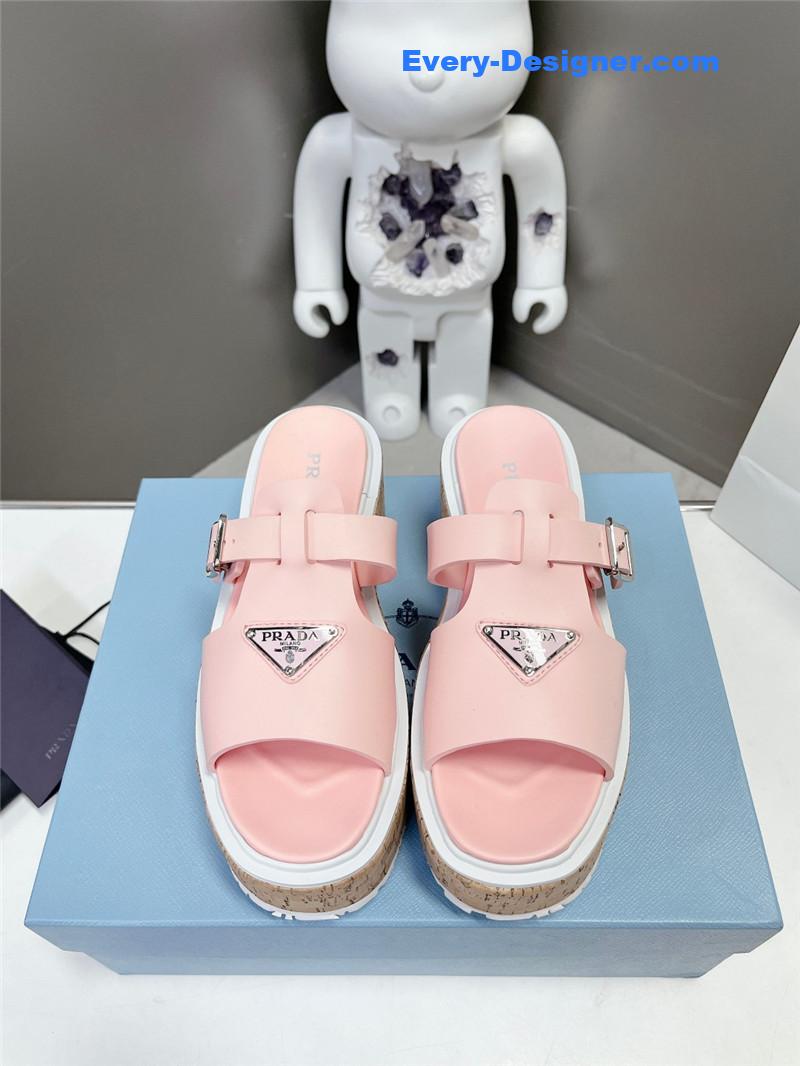 Pra*a zigzag roman braid platform rubber sandals