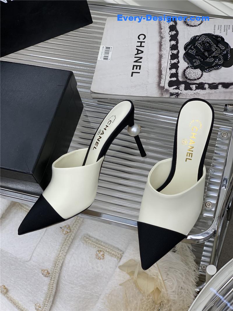 CC pointed toe stiletto mules