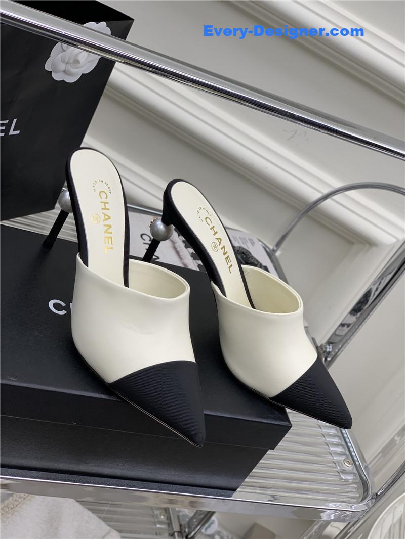 CC pointed toe stiletto mules