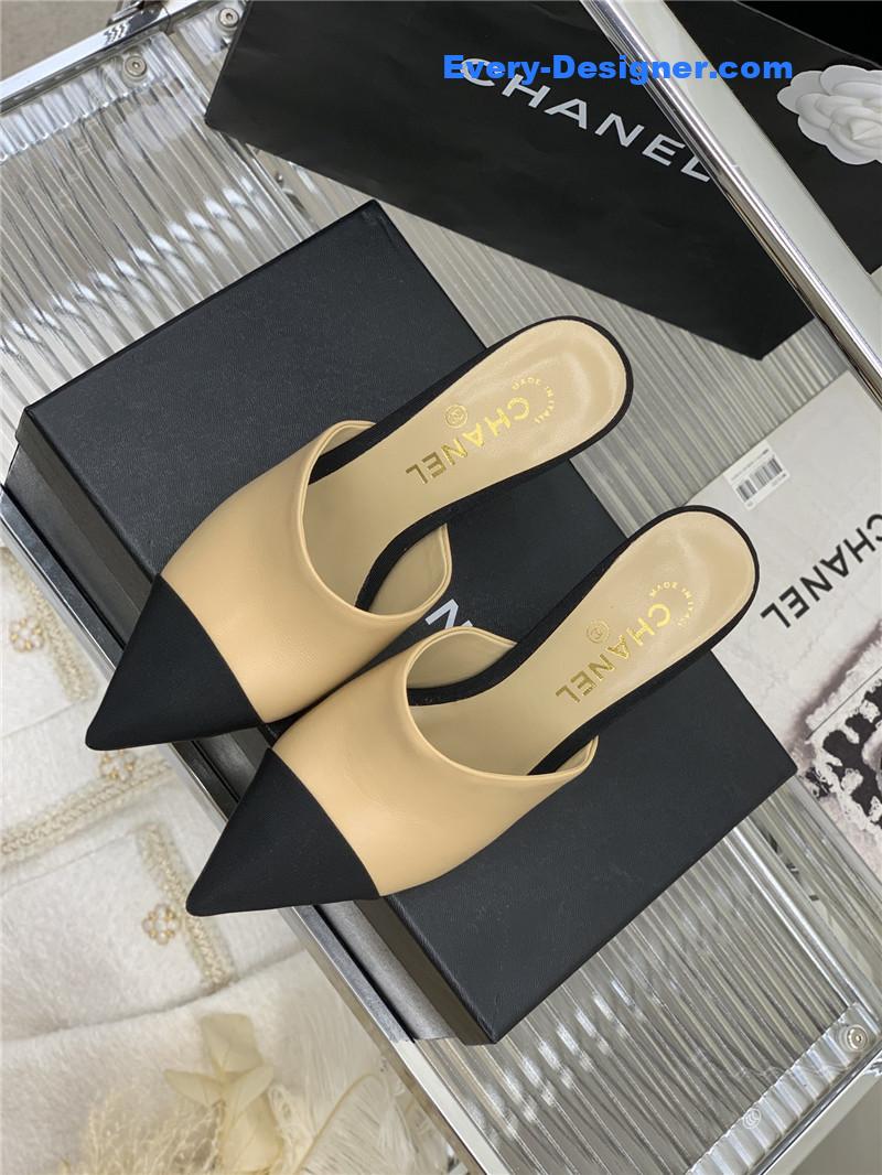 CC pointed toe stiletto mules