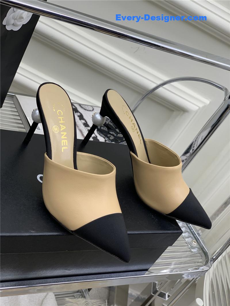 CC pointed toe stiletto mules