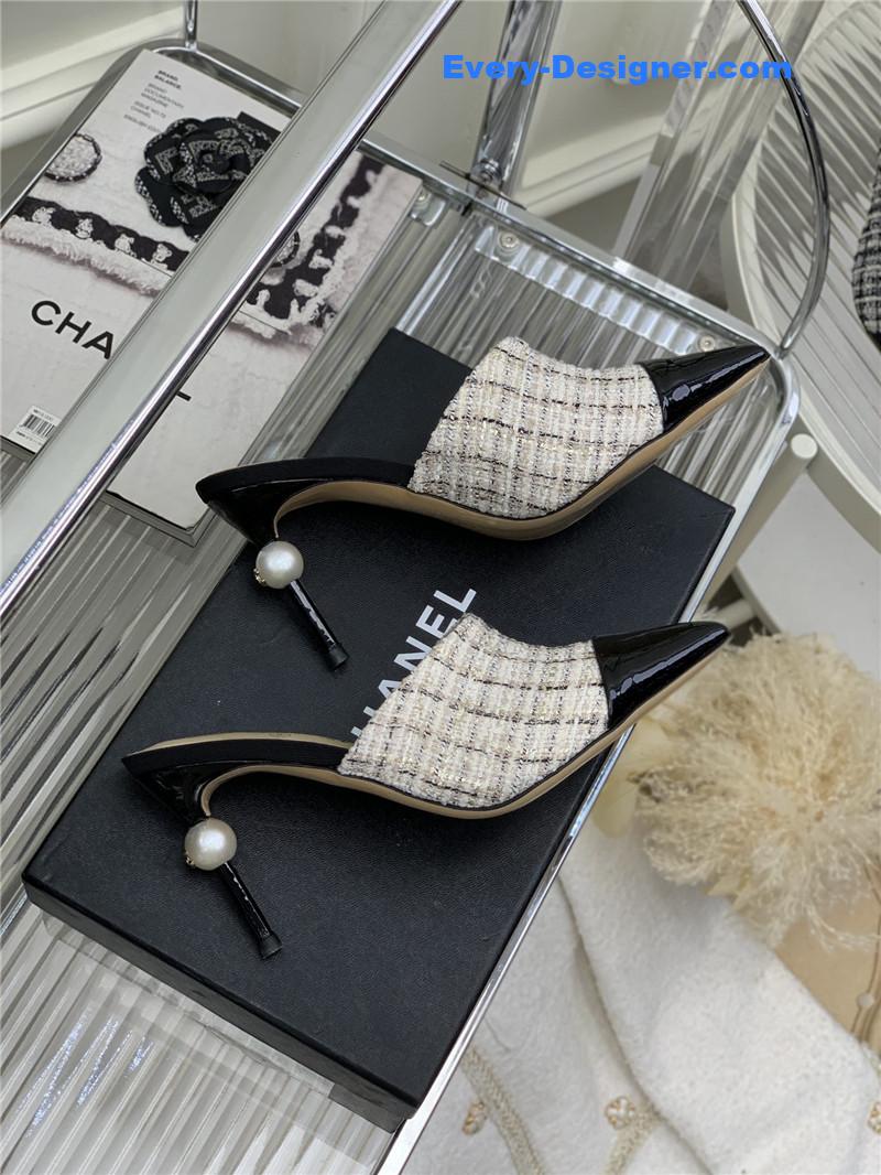 CC pointed toe stiletto mules