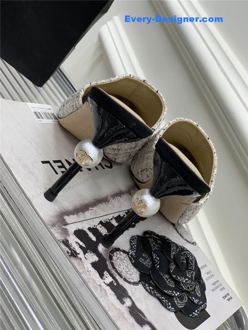 CC pointed toe stiletto mules