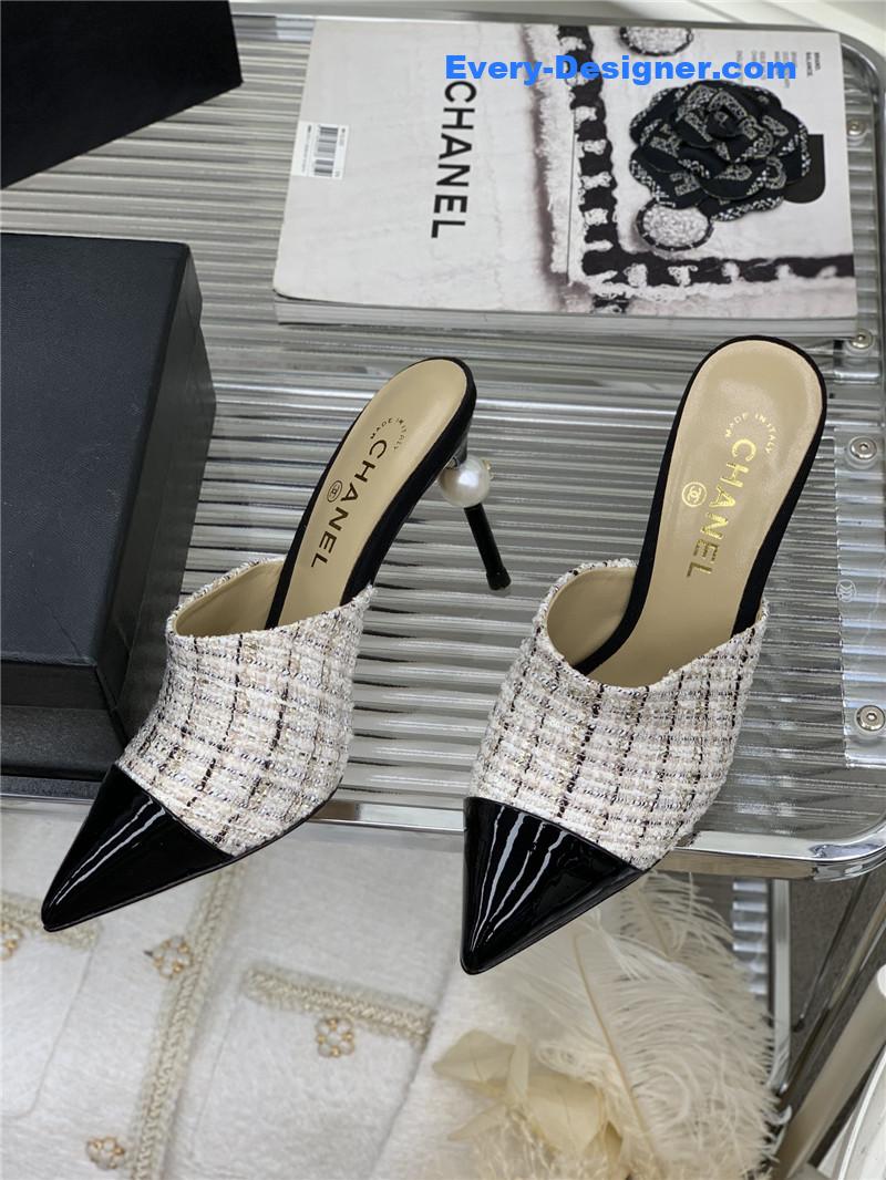 CC pointed toe stiletto mules