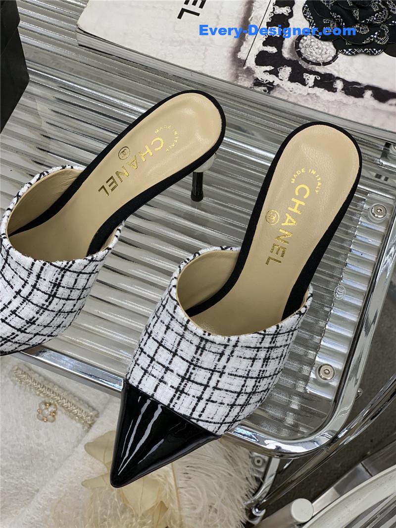 CC pointed toe stiletto mules