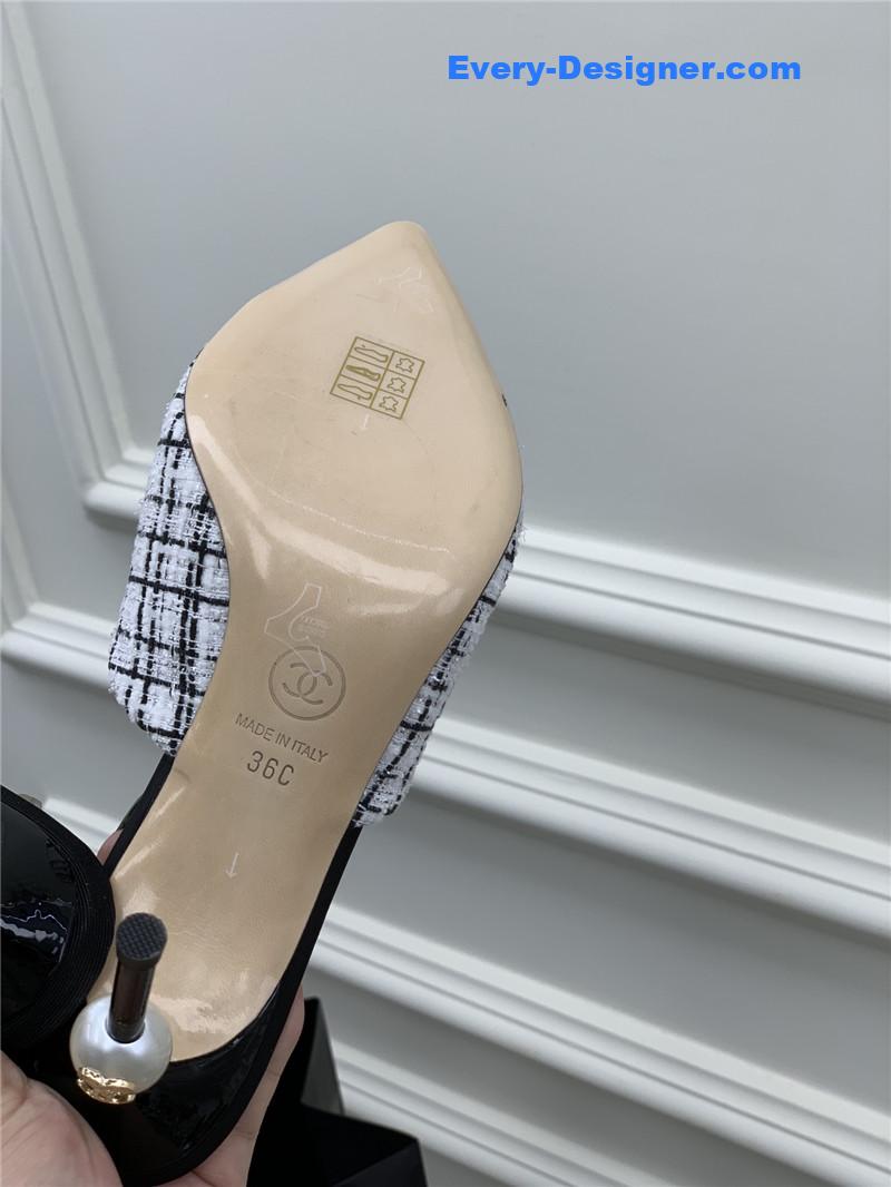 CC pointed toe stiletto mules