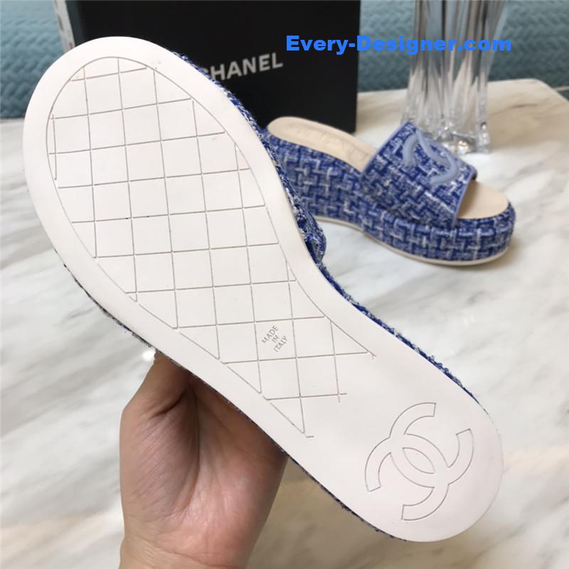 CC new large double C lazy platform slippers