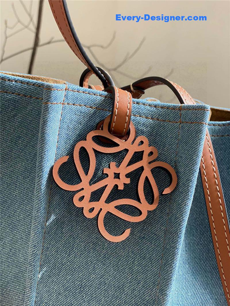 L0ew* denim shell bag
