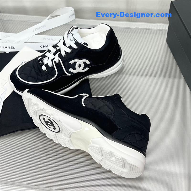 Ch**el patchwork casual sneakers