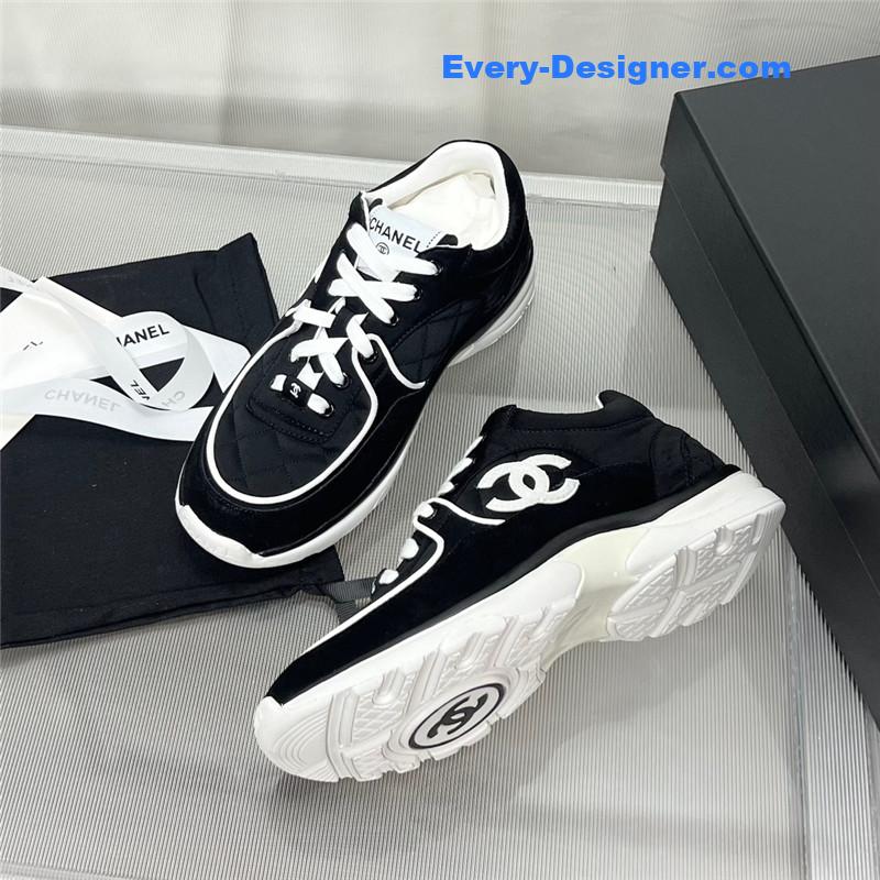 Ch**el patchwork casual sneakers