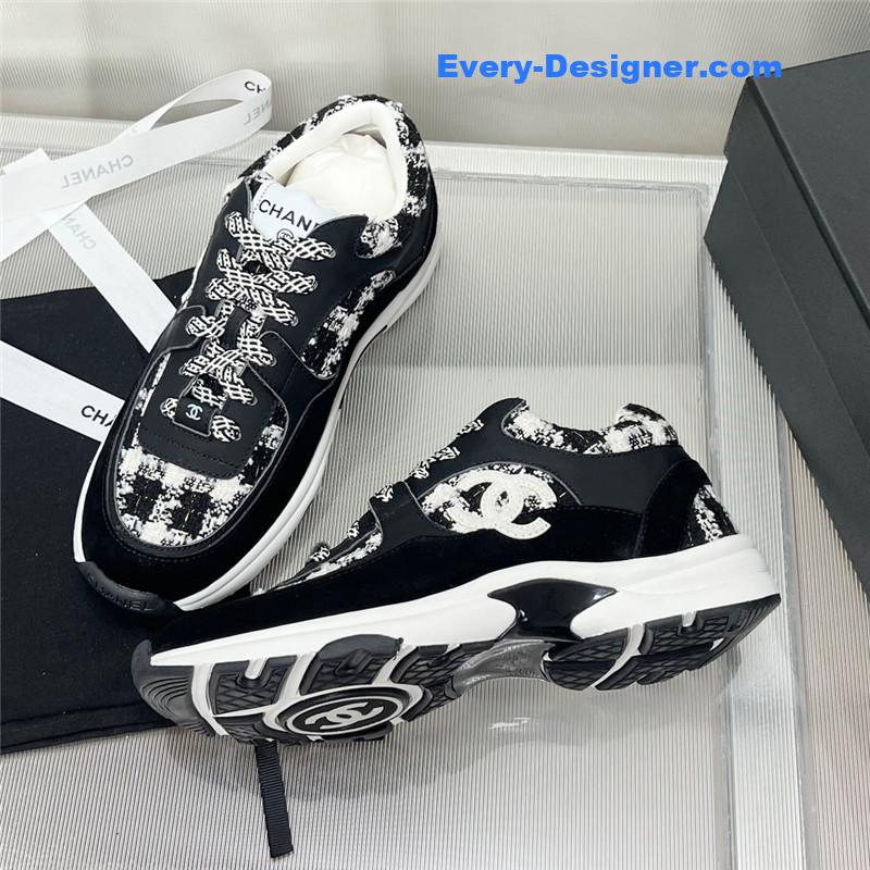 Ch**el patchwork casual sneakers