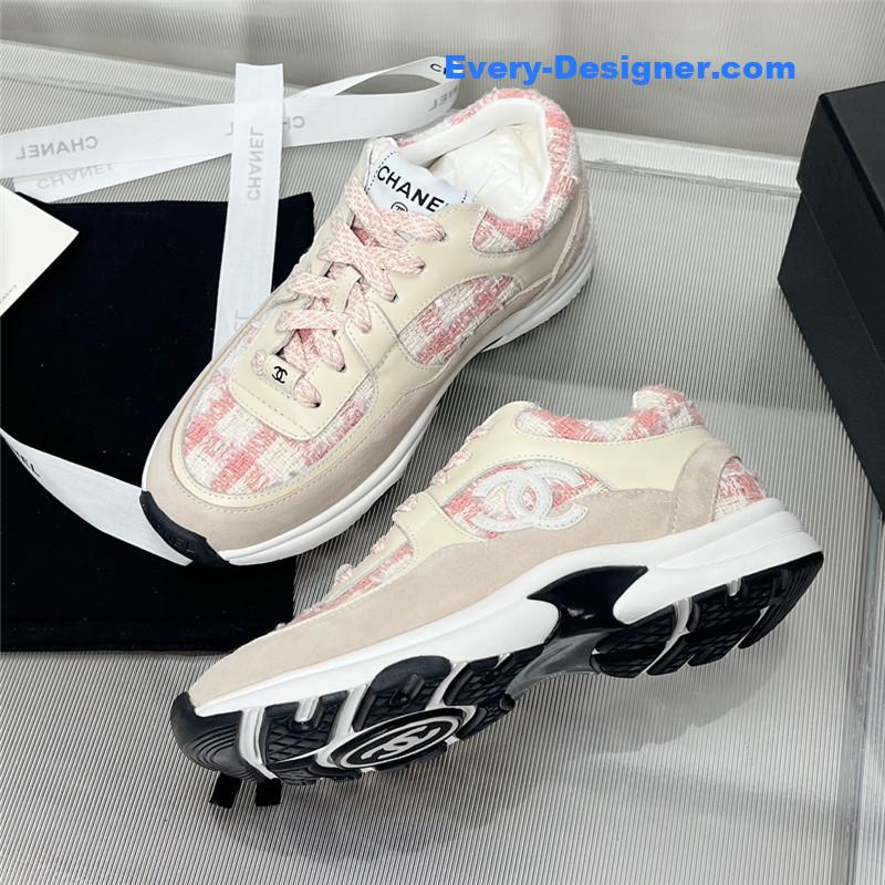Ch**el patchwork casual sneakers
