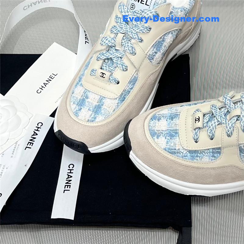 Ch**el patchwork casual sneakers