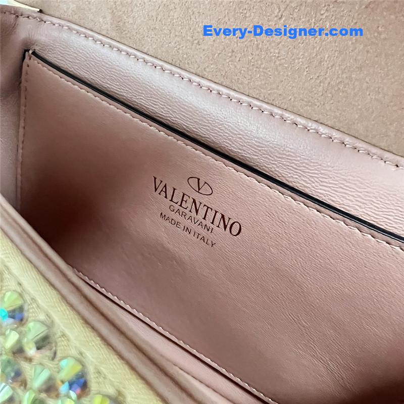 Va1e*ntin0 one stud crystal micro bag