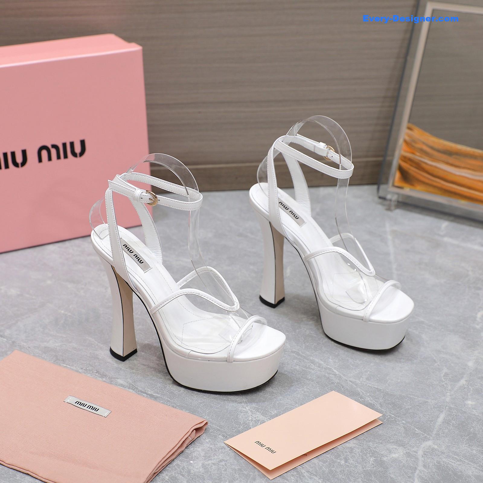 M1um1u transparent film high heels