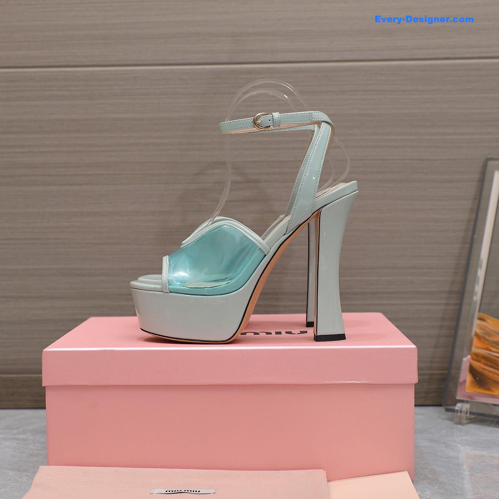 M1um1u transparent film high heels