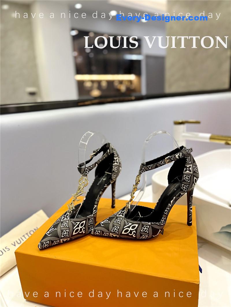 l0vis Vvtt0n lv fashion bazaar metal chain high heels
