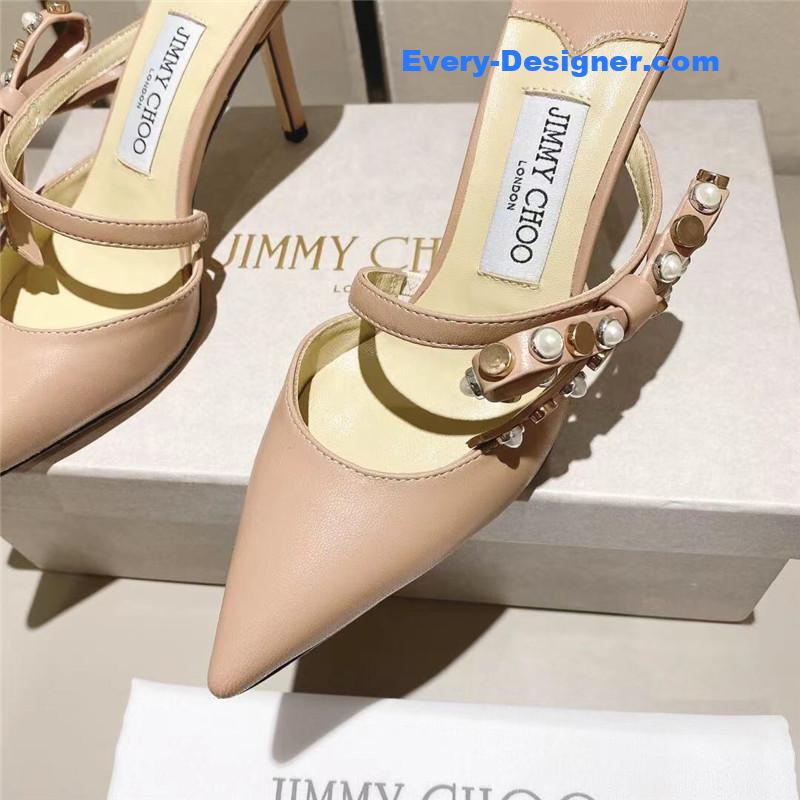 J1m*y Ch00 bow high heel sandals slippers