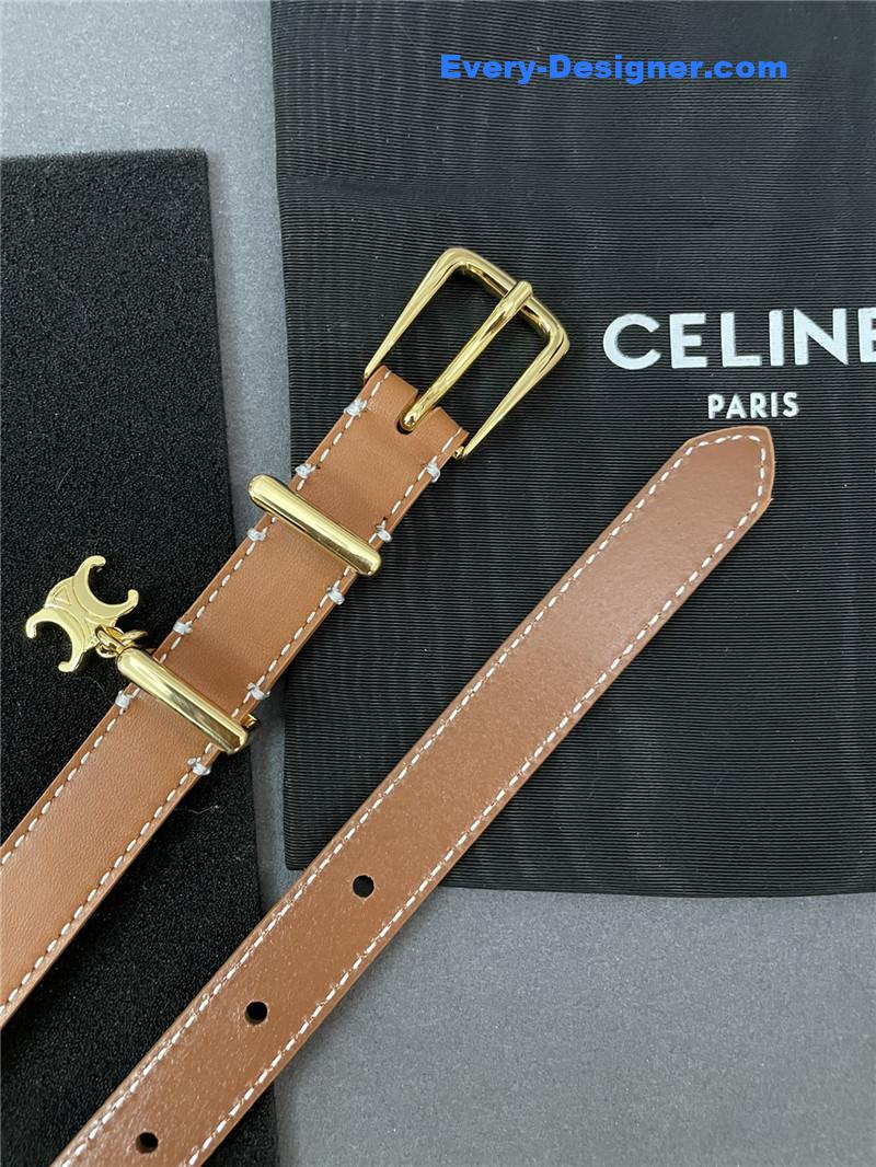 Ce1i*e embroidered belt in vintage calfskin