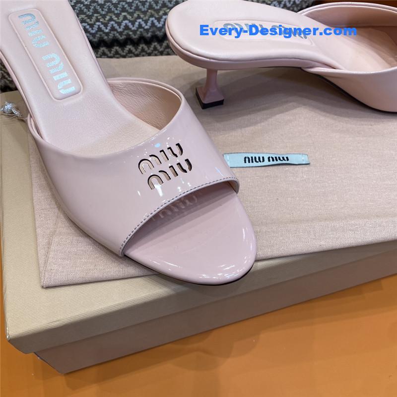 M1um1u fish mouth high heel slippers