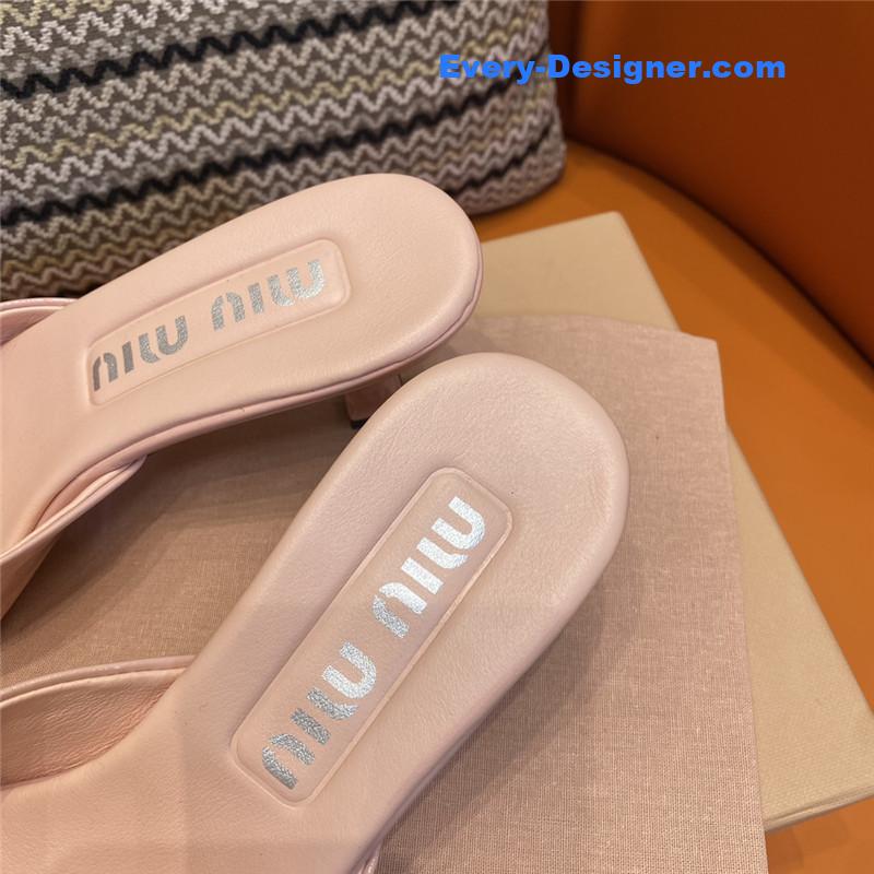 M1um1u fish mouth high heel slippers