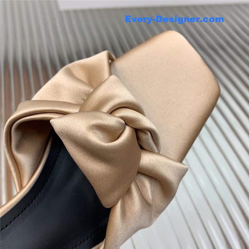 Balmain runway silk heeled slides