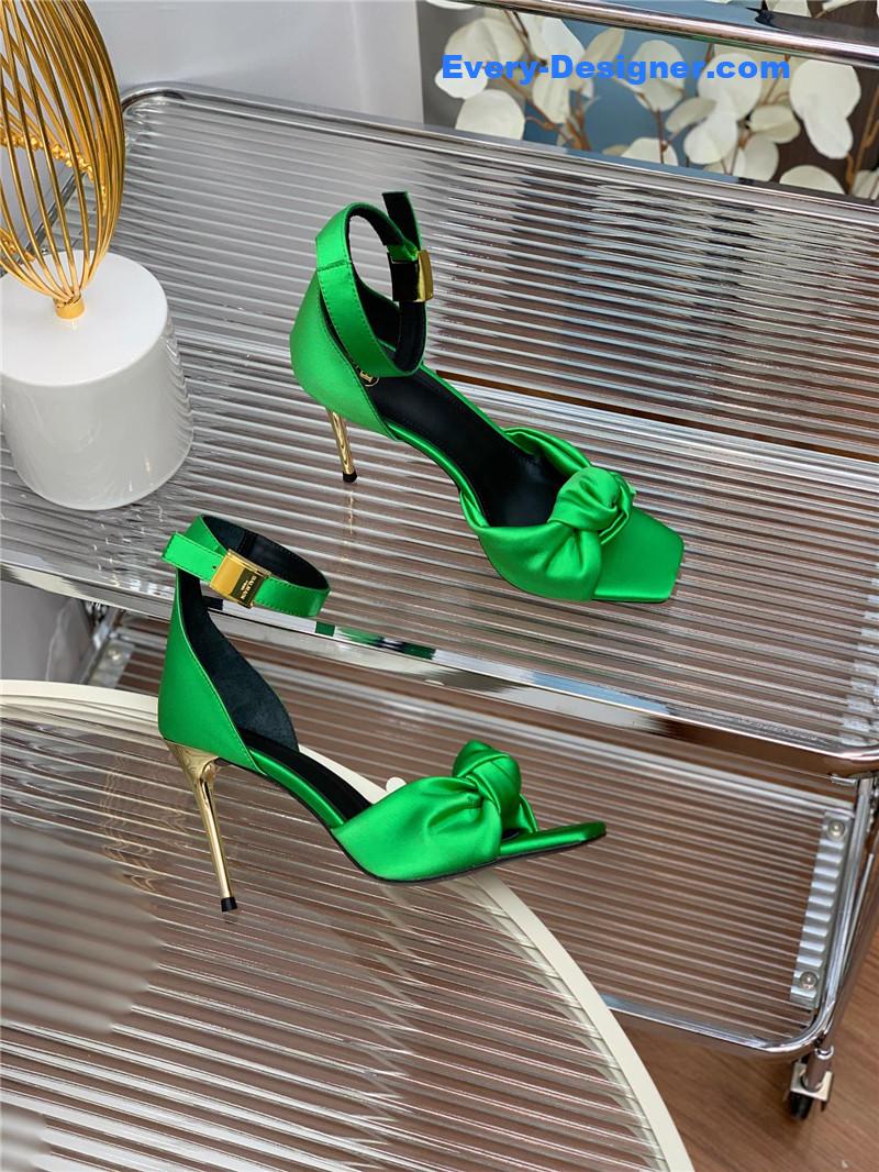 Balmain runway silk heeled sandals