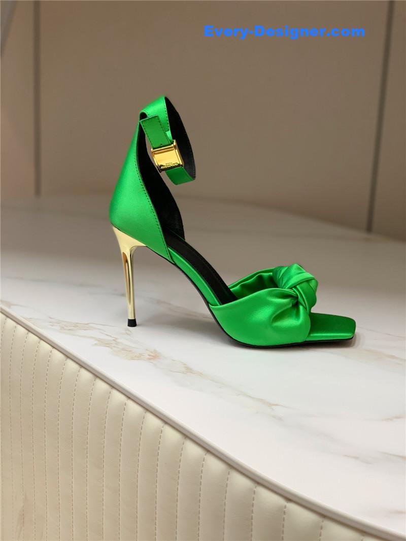Balmain runway silk heeled sandals