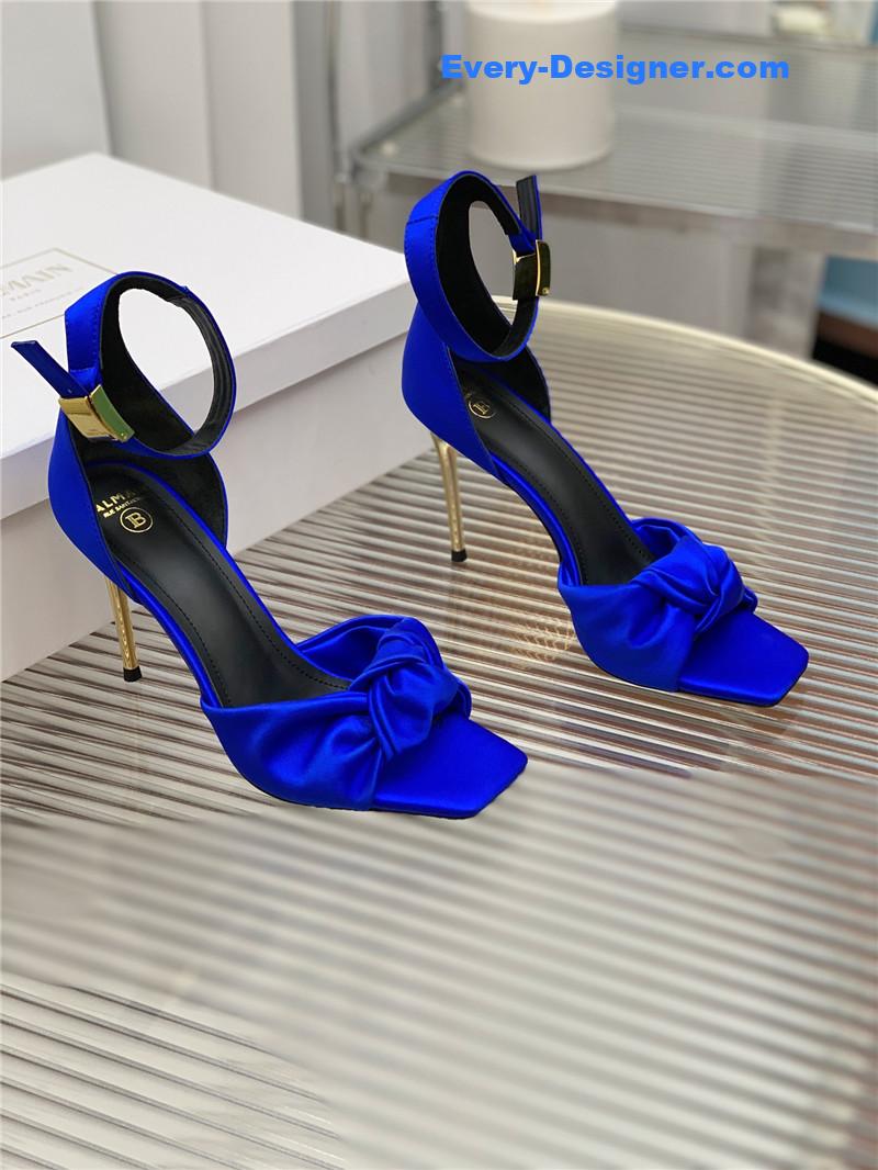 Balmain runway silk heeled sandals