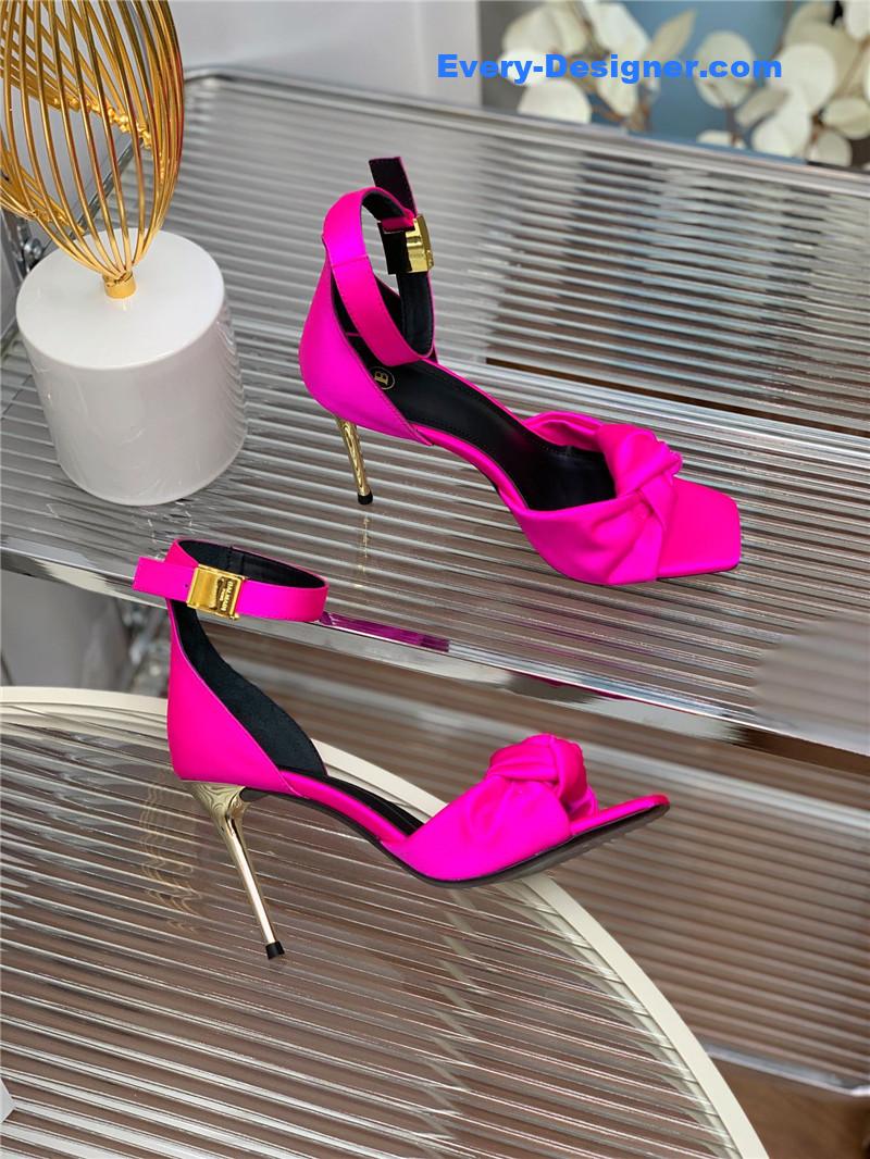 Balmain runway silk heeled sandals