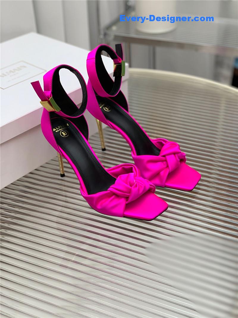 Balmain runway silk heeled sandals