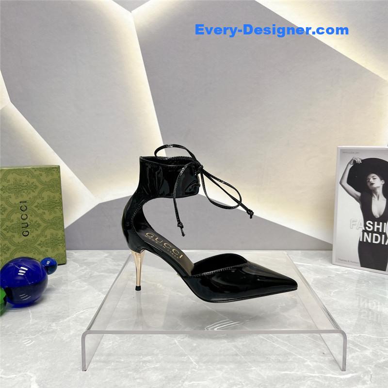 Gvc*1 pointed toe metal high-heeled shoes