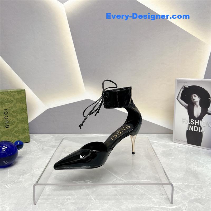 Gvc*1 pointed toe metal high-heeled shoes