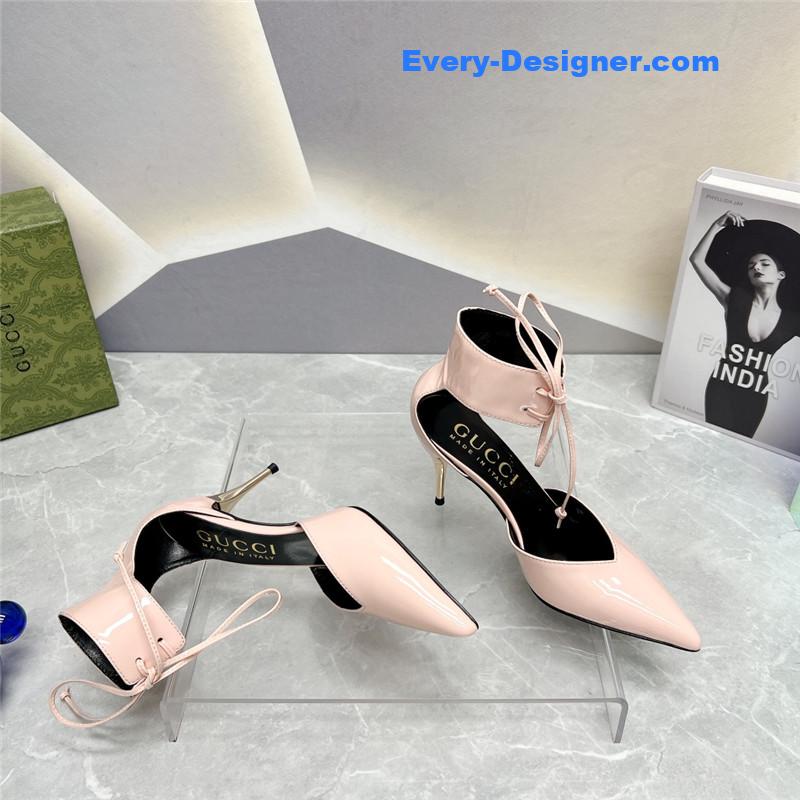 Gvc*1 pointed toe metal high-heeled shoes