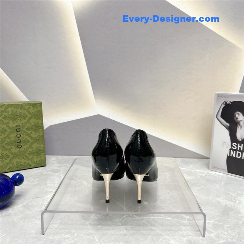 Gvc*1 pointed toe metal high-heeled shoes