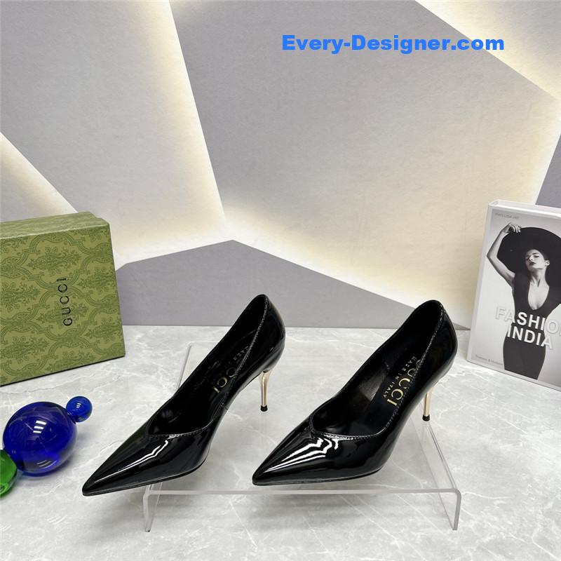 Gvc*1 pointed toe metal high-heeled shoes