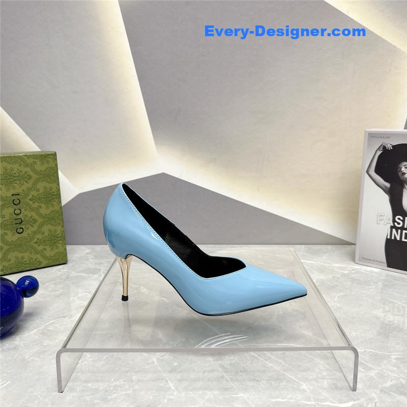 Gvc*1 pointed toe metal high-heeled shoes