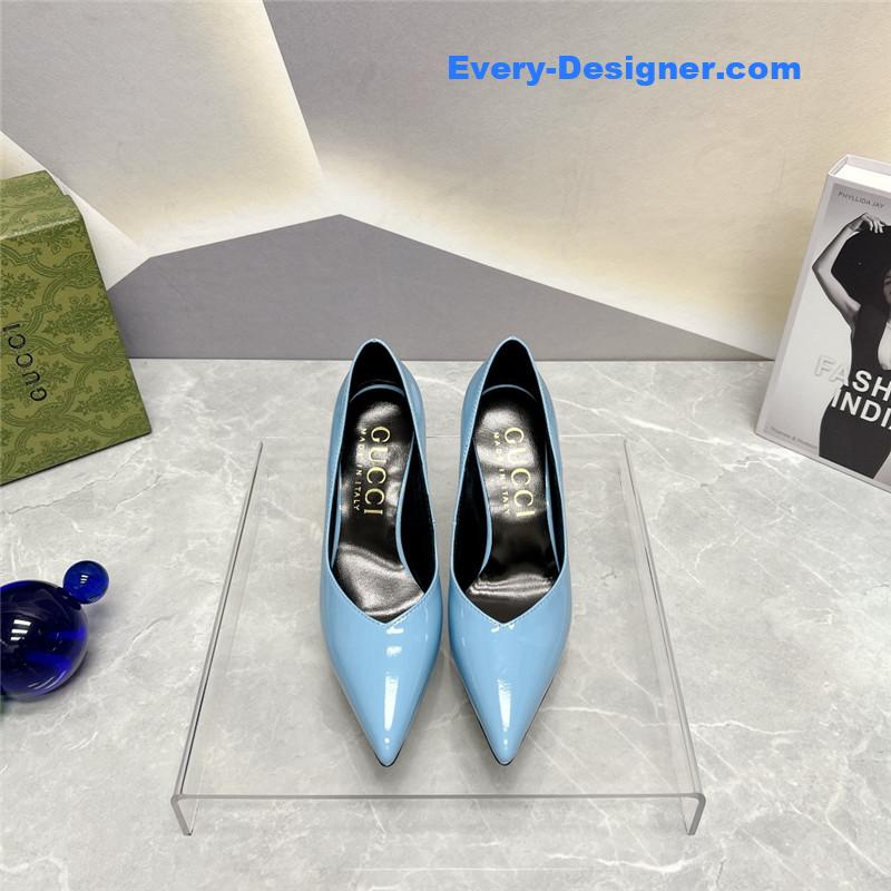 Gvc*1 pointed toe metal high-heeled shoes