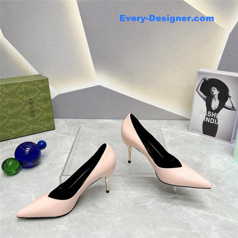 Gvc*1 pointed toe metal high-heeled shoes