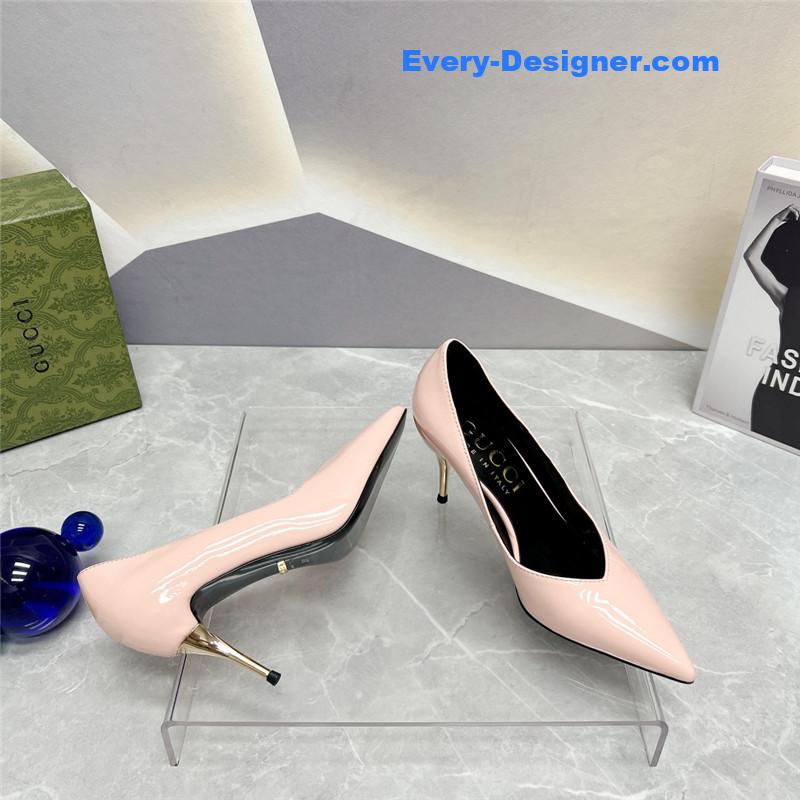 Gvc*1 pointed toe metal high-heeled shoes