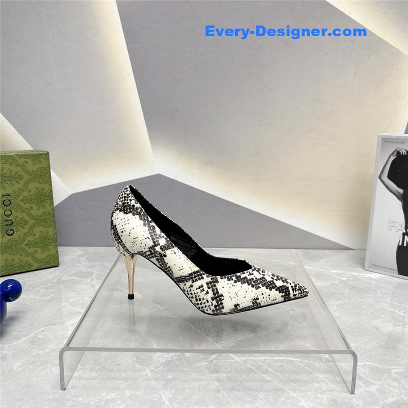 Gvc*1 pointed toe metal high-heeled shoes