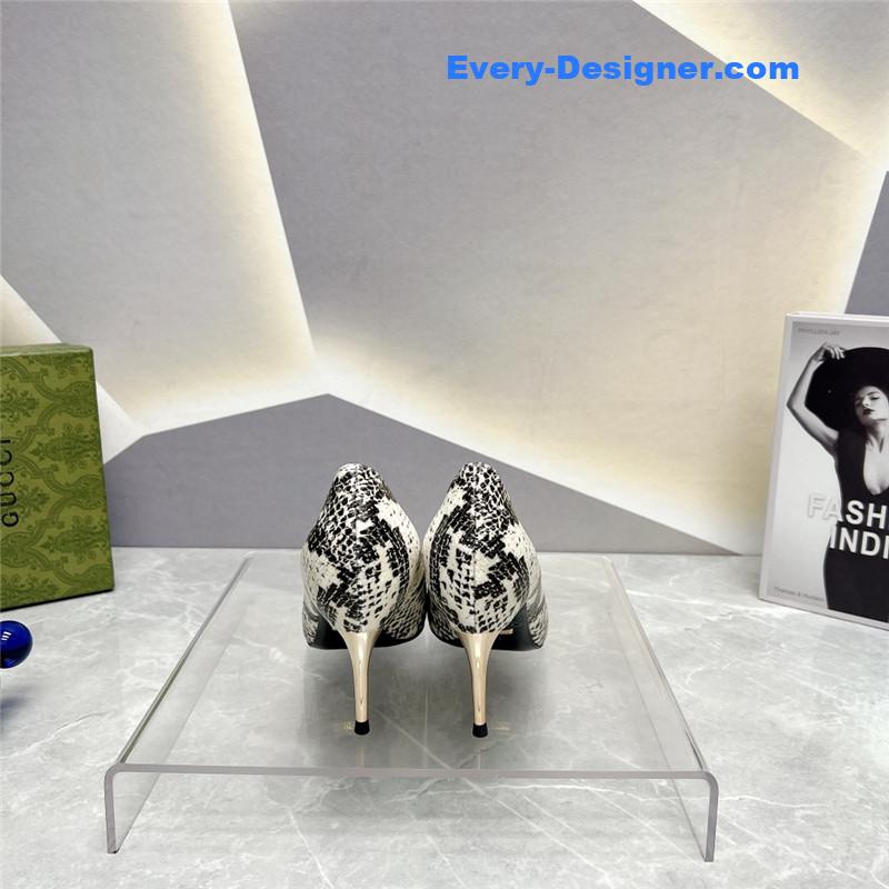 Gvc*1 pointed toe metal high-heeled shoes