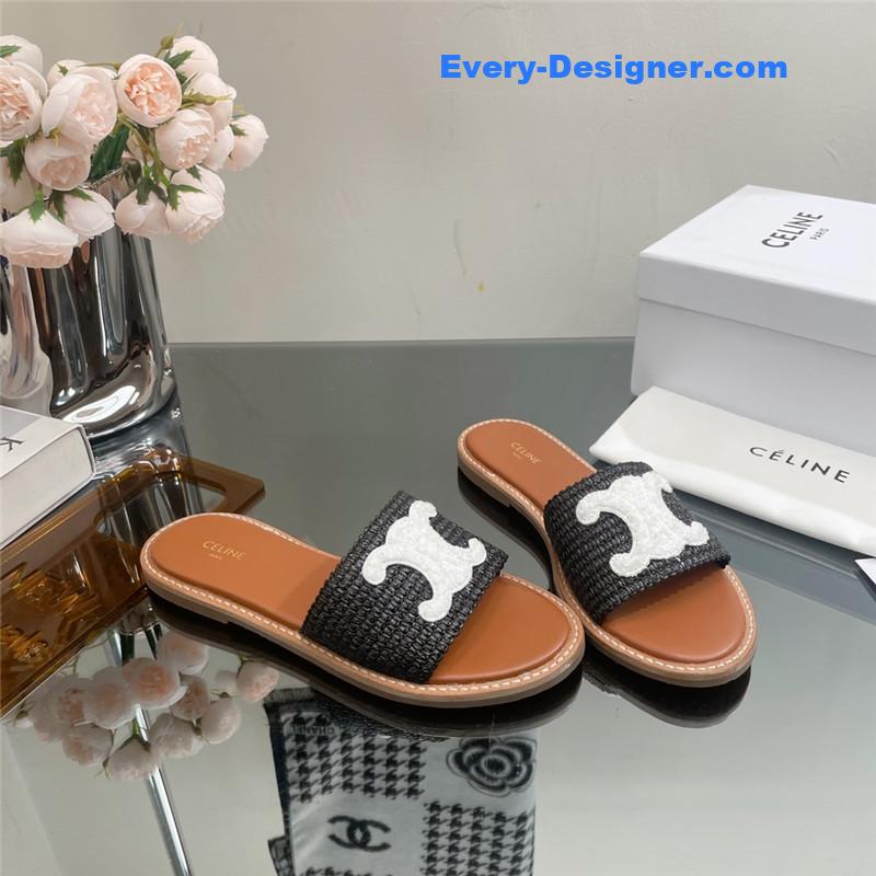 Ce1i*e new arc de triomphe retro roman slippers