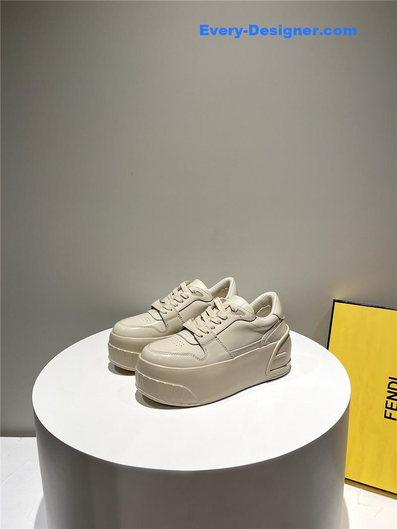 f**di platform shoes in S*per soft patent leather